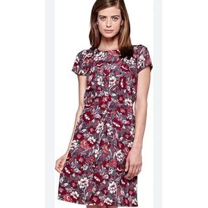Women's Yumi London Rose Print Origami Pleats Tea Dress Rose Print Dress size 10